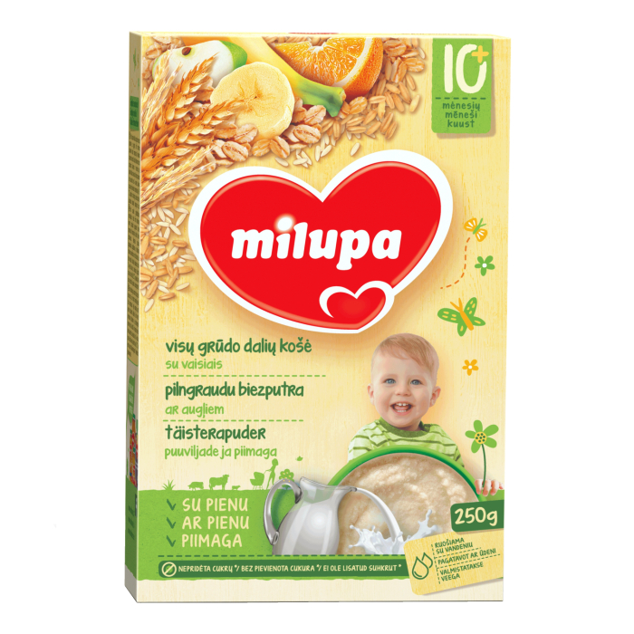 PILNGRAUDU BIEZPUTRA MILUPA AR AUGĻIEM NO 10 MĒNEŠIEM 250G