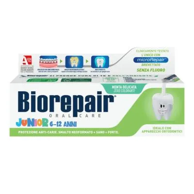 Biorepair Junior zobu pasta piparmētru 6-12 g. 75 ml