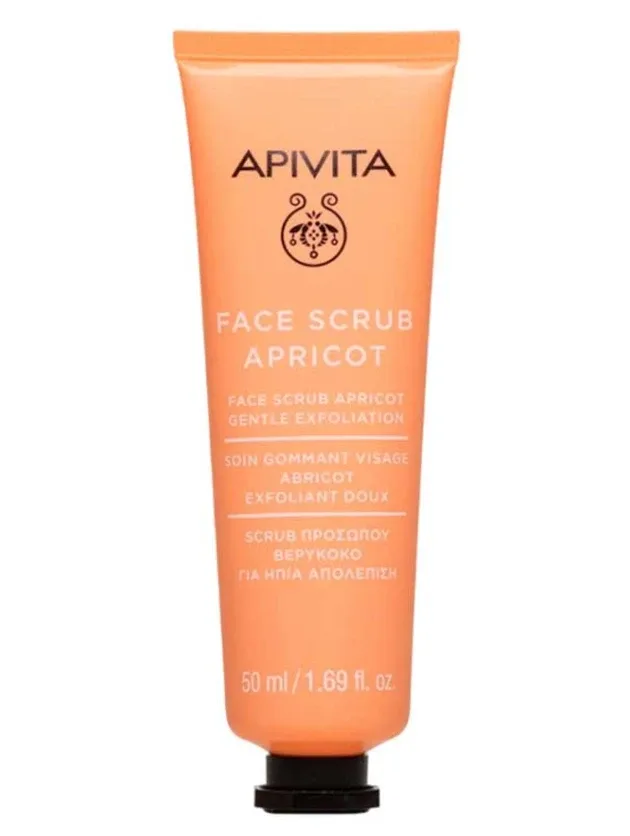 Apivita sejas skrubis maigai eksfoliācijai ar aprikožu, 50 ml