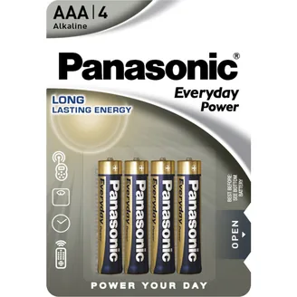 BATERIJAS PANASONIC ALKALINE  EVERYDAY AAA 4GAB