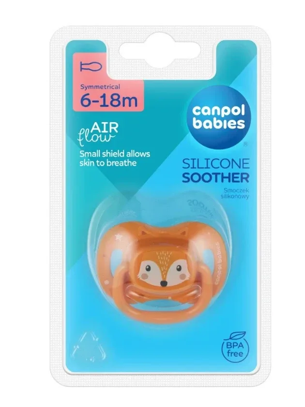 Canpol Babies silikona māneklītis oranžs, 6-18 mēneši