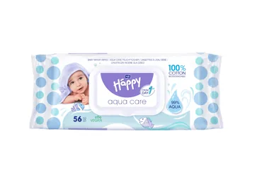 MITRĀS SALVETES HAPPY AQUA 99% CARE 56GAB.