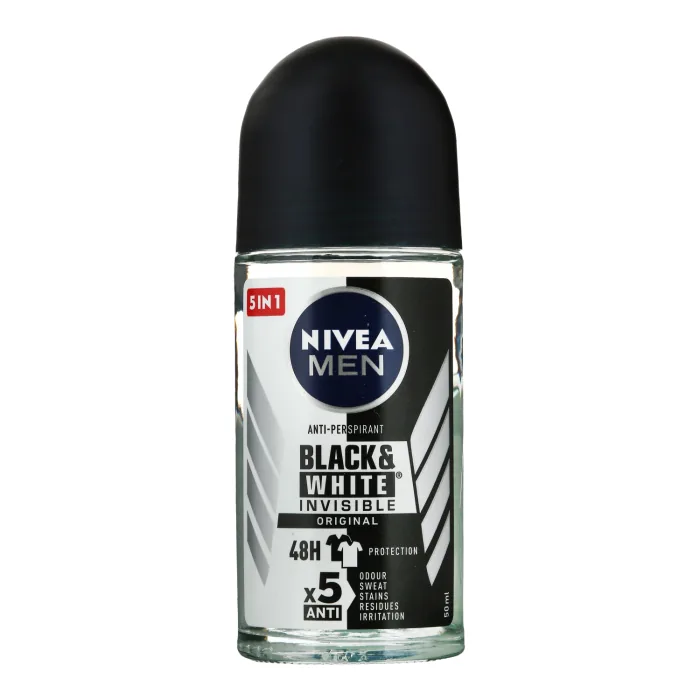 DEZODORANTS NIVEA BLAC&WHITE VĪRIEŠIEM RULLVEIDA 50ML
