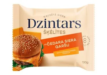 KAUSĒTAIS SIERS AR ČEDARU ŠĶĒLĒS DZINTARS 130G