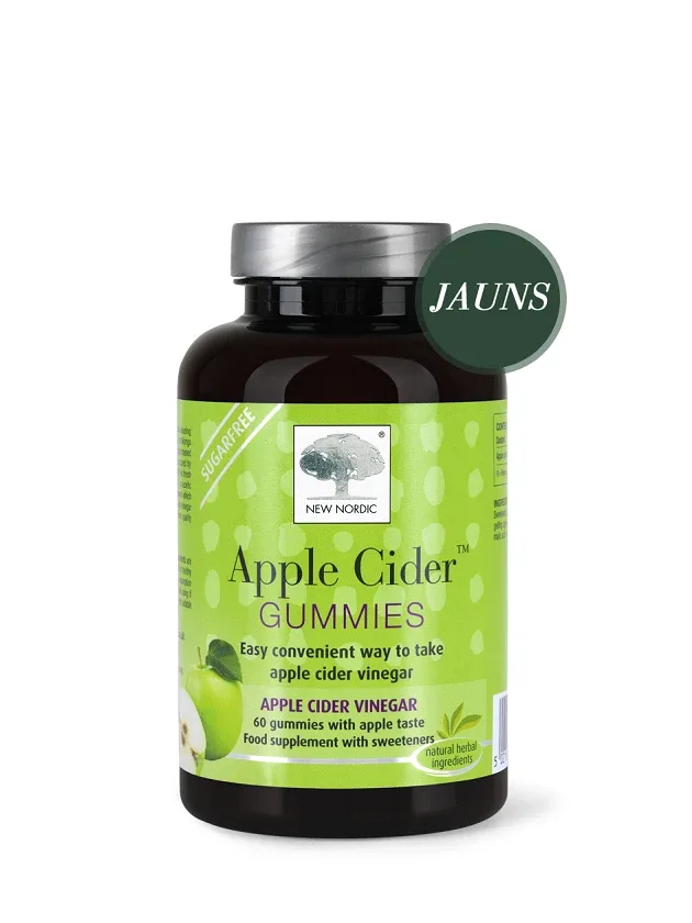 New Nordic Apple Cider Gummies košļājamās pastilas, 60 gb.