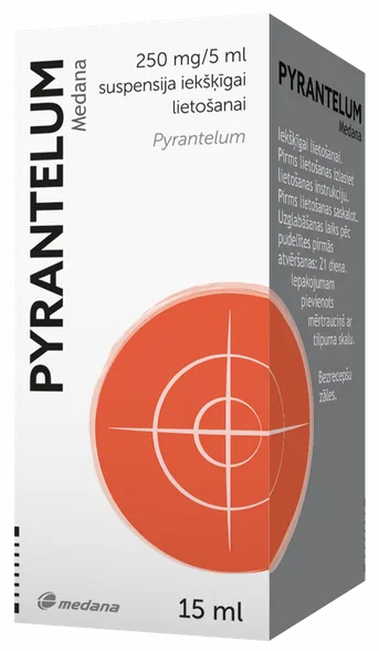 Pyrantelum Medana 250 mg/5 ml suspensija, 15 ml