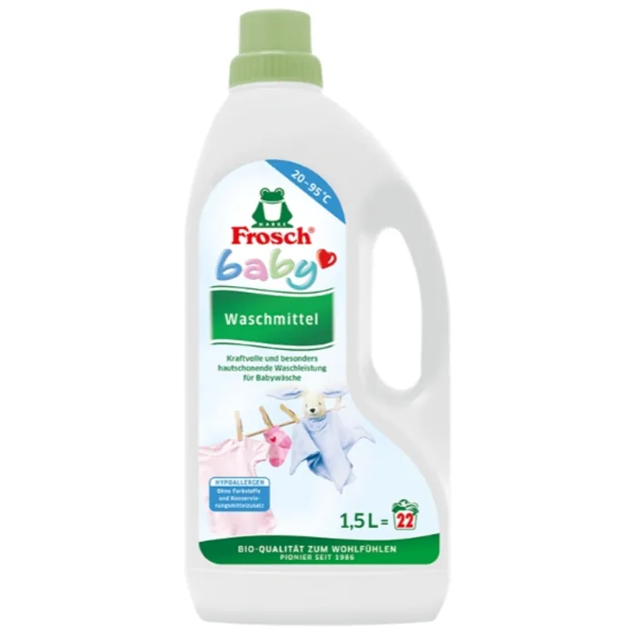 VEĻAS MAZGĀŠANAS LĪDZEKLIS FROSCH BABY BĒRNU DRĒBĒM 1,5L