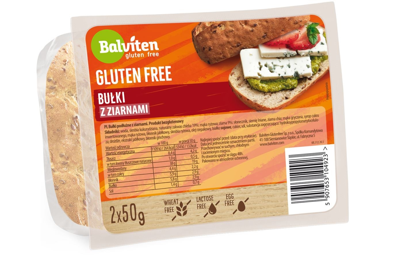 MAIZĪTE AR SĒKLĀM BALVITEN, BEZ GLUTĒNA, 2X50G (GARI)