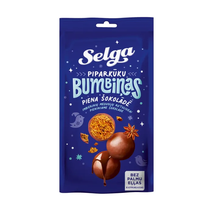 Имбирные пряники Selga с молочным шоколадом, 150 г