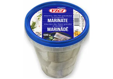 SIĻĶU FILEJAS GABALIŅI AR SĪPOLU MARINĀDI VIČI 500G/330G