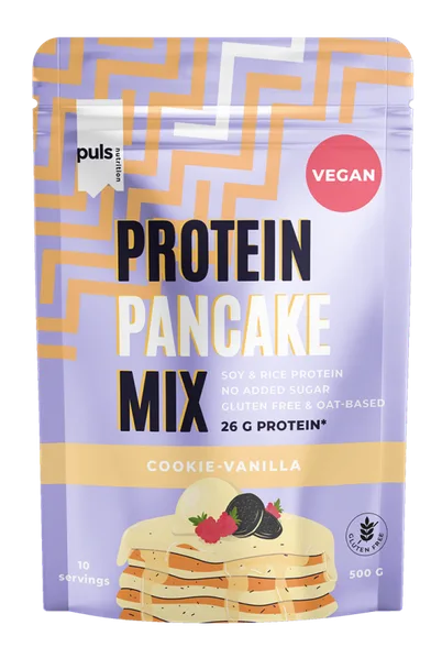 Puls Nutrition Vegan Protein Pancake cookie - vanilla maisījums, 500 g