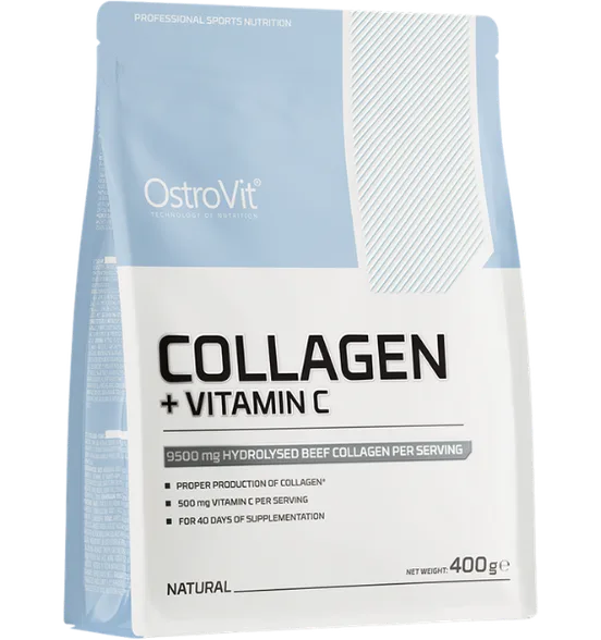 Ostrovit Collagen+Vitamin C Unflavoured pulveris, 400 g