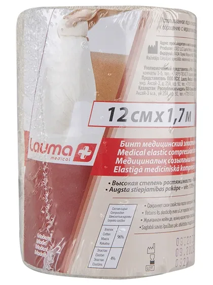 Lauma Medical elastīgā saite 12 cm X 1,7 m, 1 gb.