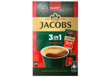 ŠĶĪSTOŠĀS KAFIJAS DZĒRIENS JACOBS INTENSE 24 X 11,1G