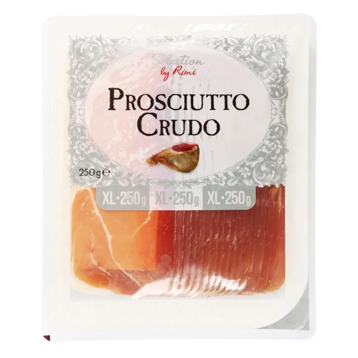 ŠĶIŅĶIS SELECTION BY RIMI PROSCIUTTO CRUDO VĪTINĀTS, ŠĶĒLĒS 250G