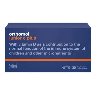 Orthomol Junior C Plus ar meža ogu garšu košļājamās tabletes N30