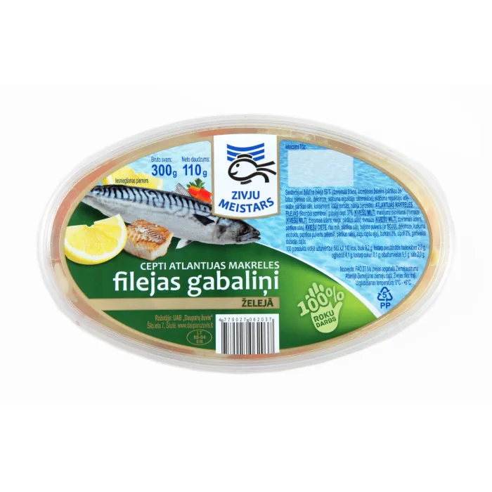 ATLANTIJAS MAKRELES GABALIŅI ZIVJU MEISTARS CEPTI ŽELEJĀ 300G/110G