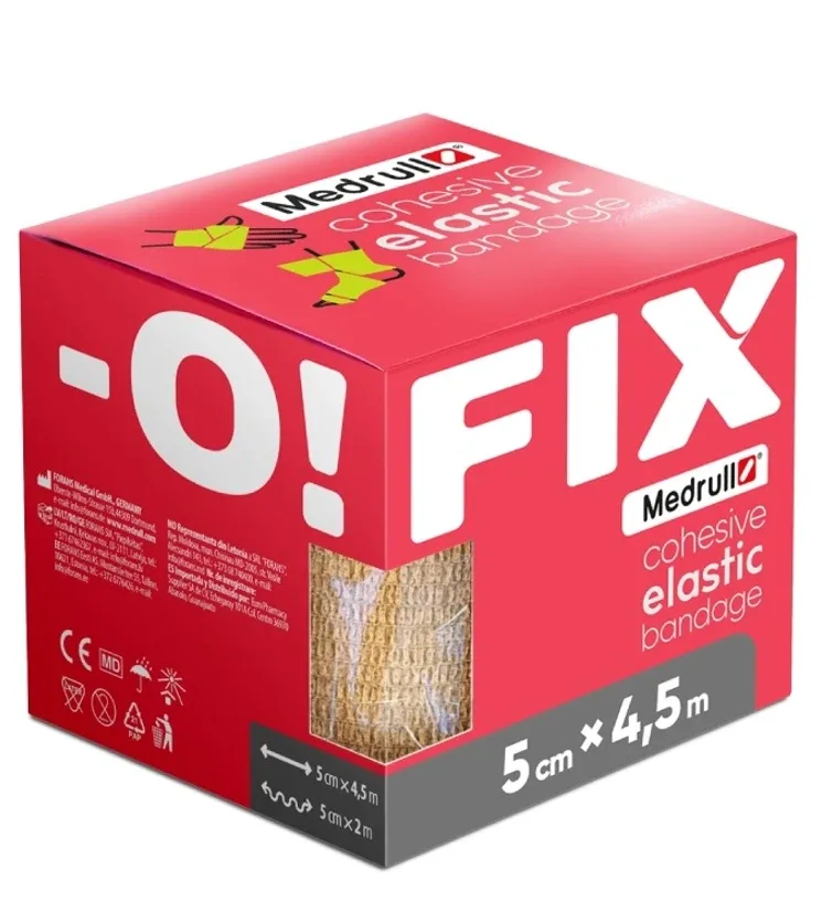 Medrull Fix-O Saite elastīgā 5 cm X 4,5 m, pašlīpoša, 1 gb.