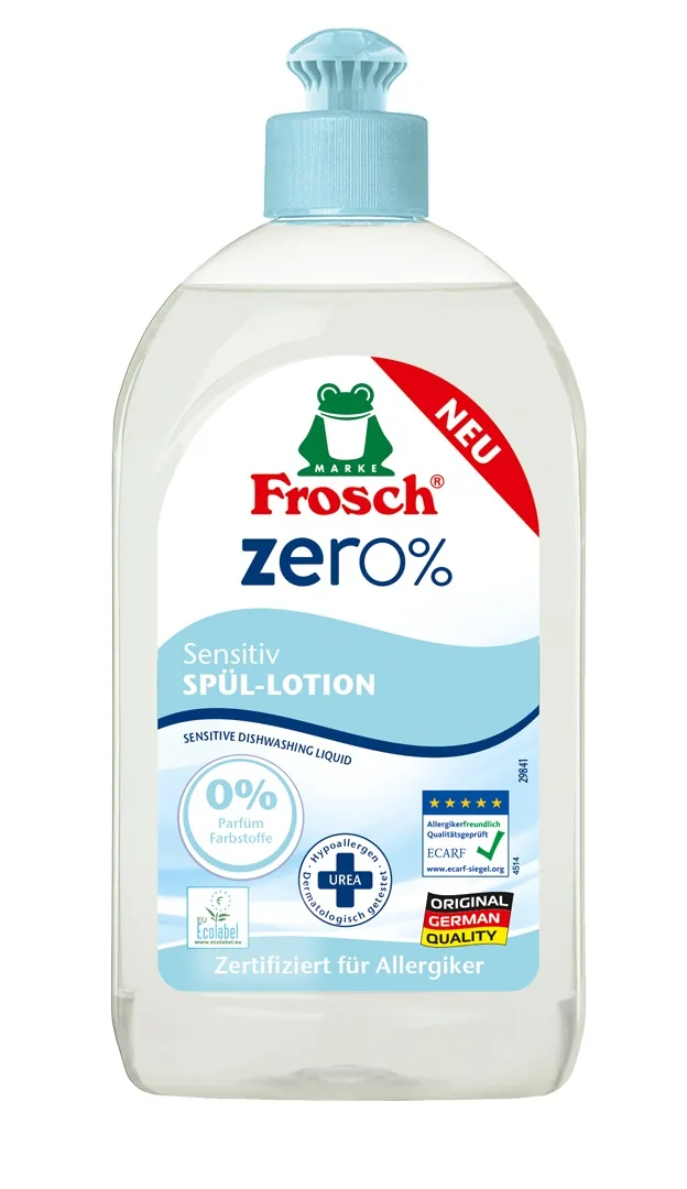 TRAUKU MAZGĀŠANAS LĪDZEKLIS FROSCH ZERO SENSITIVE, 500ML