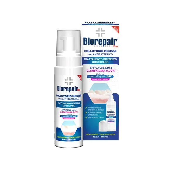 Biorepair Plus Intensive Mousse mutes skalojamais līdzeklis, 200 ml