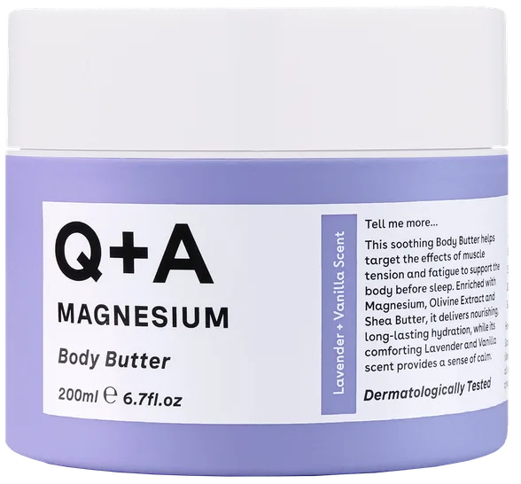 Q+A Magnesium ķermeņa sviests, 200 ml