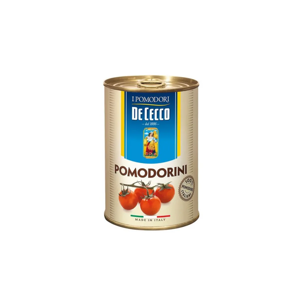 TOMĀTI CHERRY, KONSERV., SAVĀ SULĀ, 400G (S.S. 240G), DECECCO