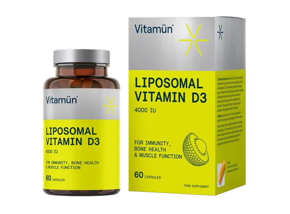 Vitamun Liposomal Vitamin D3 kapsulas, 60 gab.
