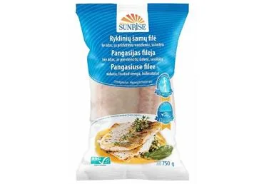 SALDĒTA PANGASIJAS FILEJA BEZ ĀDAS SUNRISE 750G