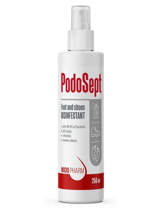 Podosept dezinfekcijas aerosols pēdām un apaviem, 250 ml