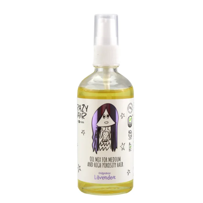 EĻĻU MAISĪJUMS CRAZY HAIR VIDĒJI UN ĻOTI PORAINIEM MATIEM AR LAVANDAS AROMĀTU 100ML