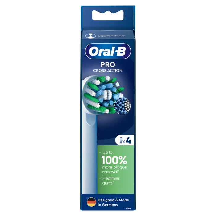 ZOBU BIRSTES REZERVES UZGAĻI ORAL B CROSS ACTION WHITE PRO 4GAB.