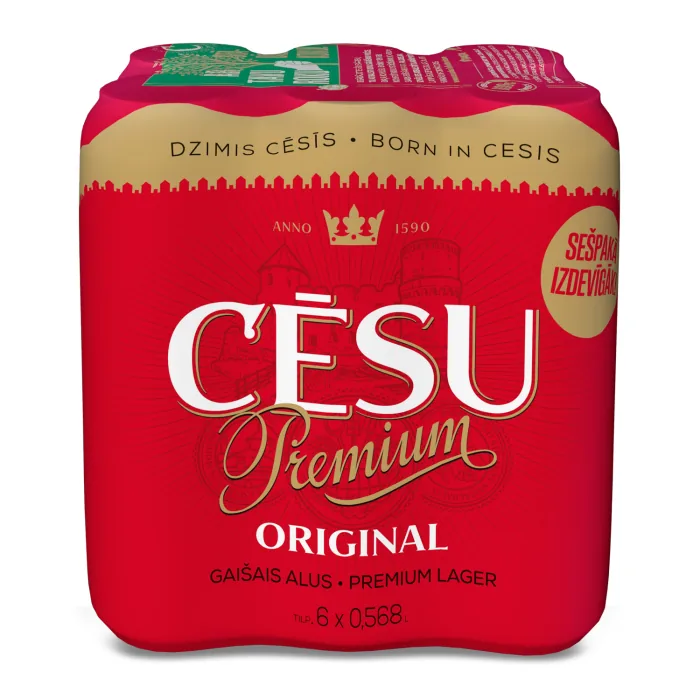 Alus Cēsu Premium 5% 6 x 0,568 l