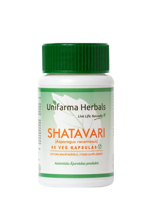 Unifarma Herbals Shatavari (asparagus racemosus) veg kapsulas, 60 gb.