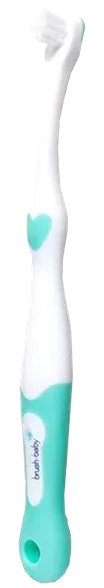 Brush Baby pirmā, zaļa, 0–18 mēneši zobu birste, 1 gab.