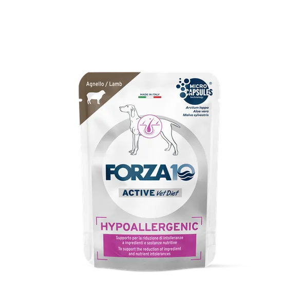 FORZA10 Active Vetdiet Hypoallergenic ar jēru mitrā barība, 100 g