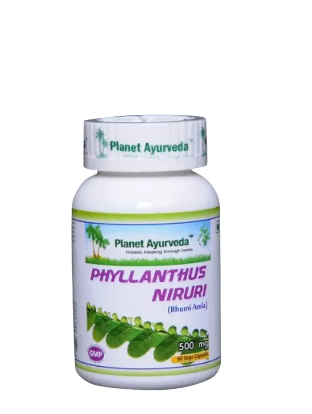 Planet Ayurveda® ar filanta (phyllanthus niruri) lapu ekstraktu, 60 kapsulas