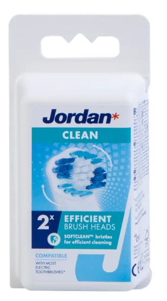 Jordan Clean elektriskās zobu birstes uzgaļi, 2 gab.