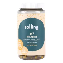 UZTURA BAGĀTINĀTĀJS SALLING D3 VITAMĪNS 200 KAPSULAS
