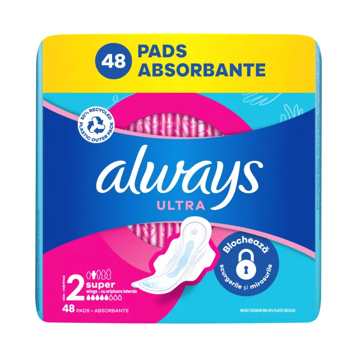 HIGIĒNAS PAKETES ALWAYS ULTRA SUPER MEGA PACK S2 48GAB.