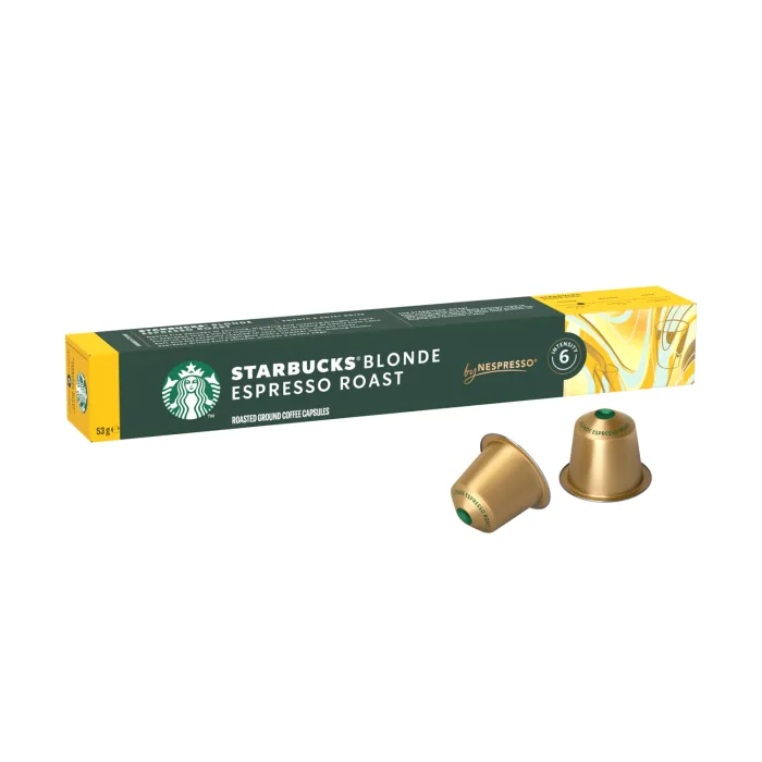 KAFIJAS KAPSULAS STARBUCKS BLONDE ESPRESSO ROAST 10GAB, 53G
