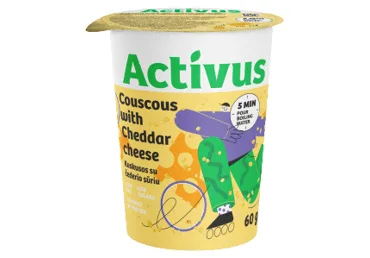 KUSKUSS AR ČEDARAS SIERU ACTIVUS 60G