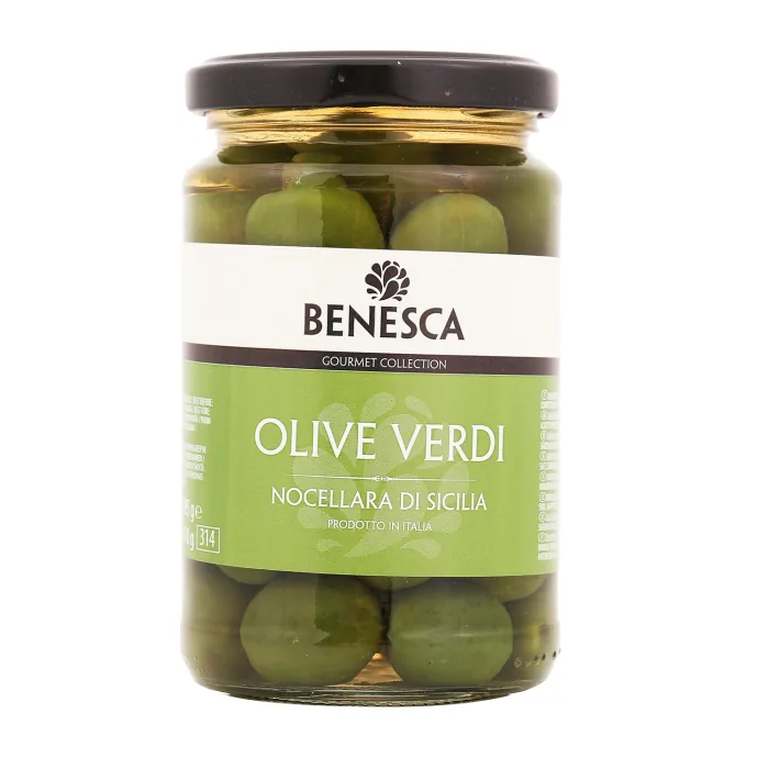 ZAĻĀS OLĪVAS BENESCA SICĪLIJAS AR KAULIŅIEM 295G/175G