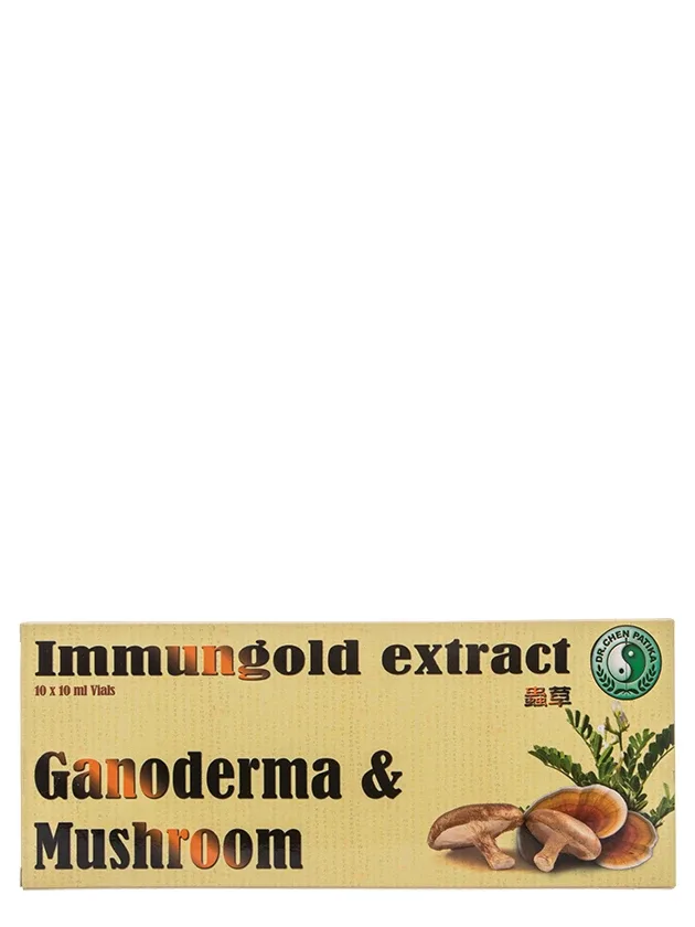 Immungold extract ganoderma & mushroom, 10 dzeramie flakoni