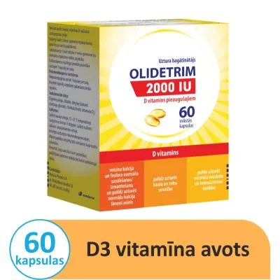 Olidetrim 2000 iu D vitamīns mīkstās kapsulas N60