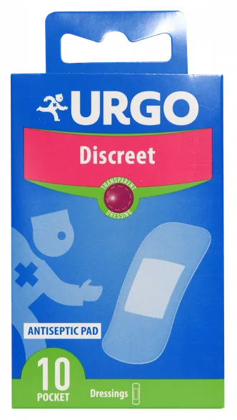 Urgo Discreet 19 x 72 mm plāksteri, 10 gab.