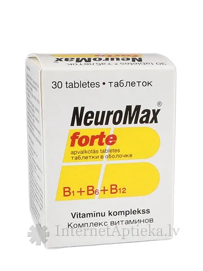 Neuromax forte vitamīni B1+B6+B12, 30 tabletes