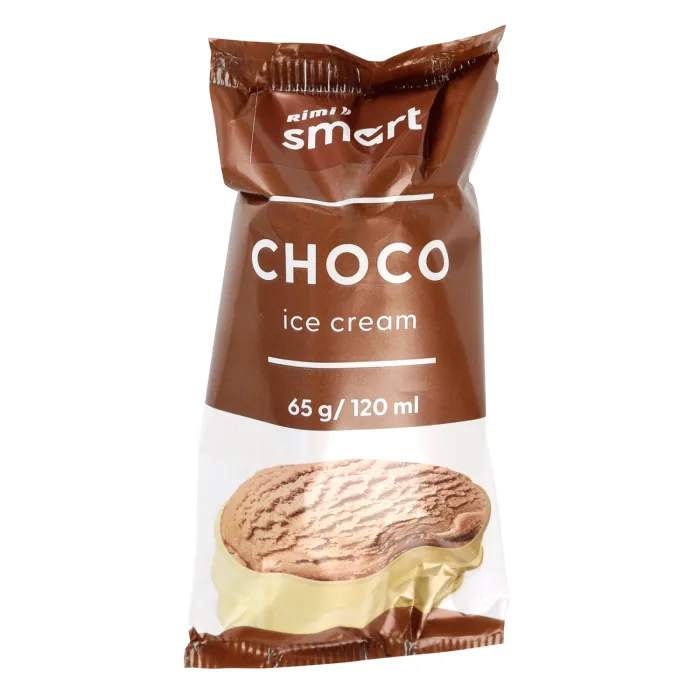 SALDĒJUMS RIMI SMART AR ŠOKOLĀDES GARŠU GLĀZĪTĒ 120ML/65G