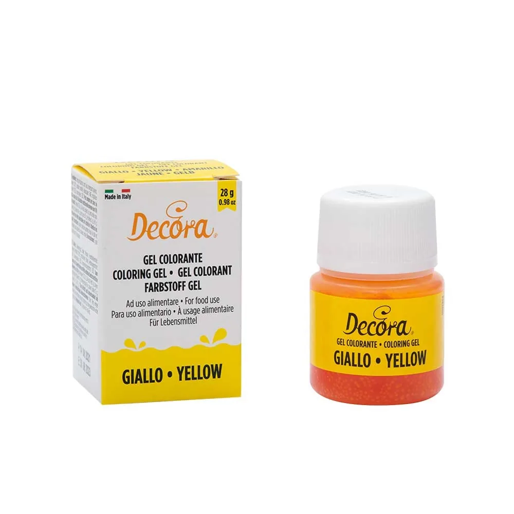 PĀRTIKAS KRĀSVIELA DZELTENA DECORA, 28G