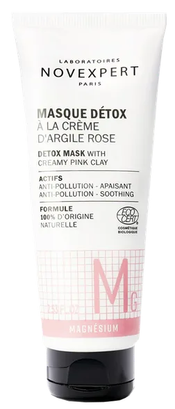Novexpert Magnesium Detox With creamy pink clay sejas maska, 75 ml