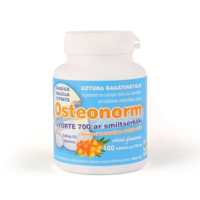 Osteonorm Forte 700 mg ar smiltsērkšķi tabletes N100